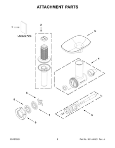 Part Location Diagram of W11445832 Whirlpool CUTTER