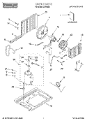 UNIT, LITERATURE Diagram and Parts List for CA6WM90  Crosley Air Conditioner