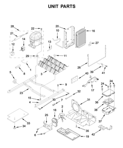 Unit Parts Diagram and Parts List for WRS555SIHW03  Whirlpool Refrigerator