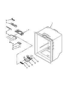 Refrigerator Liner Parts Diagram and Parts List for KRBR109ESS00  KitchenAid Refrigerator