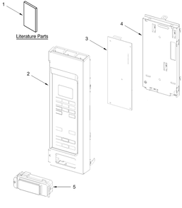 Control Panel Parts Diagram and Parts List for MMV1175JW02 MMV1175JB02-MMV1175JZ02 Whirlpool Microwave