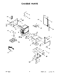 Chassis Parts Diagram and Parts List for KFGG500EBS4  KitchenAid Range