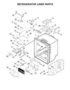 Refrigerator Liner Parts Diagram and Parts List for KRFF507EWH01  KitchenAid Refrigerator