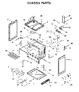 Chassis parts Diagram and Parts List for WFC315S0JB0  Whirlpool Range