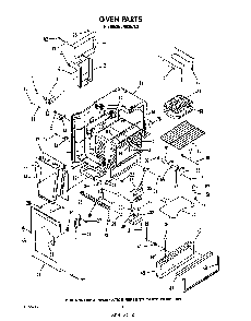 Oven Diagram and Parts List for N9257*2  Roper Range