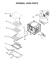 Internal Oven Parts Diagram and Parts List for KDRS467VSD00  KitchenAid Range
