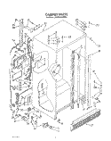 CABINET Diagram and Parts List for JWARG481PW01  Whirlpool Refrigerator
