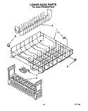 LOWER RACK Diagram and Parts List for KUDA23HYWH0  KitchenAid Dishwasher