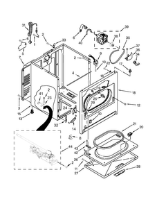 Cabinet Parts Diagram and Parts List for WGD5000DW3  Whirlpool Dryer