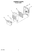 CABINET PARTS Diagram and Parts List for AD25DSS1  Whirlpool Dehumidifier