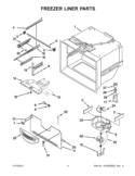 FREEZER LINER PARTS Diagram and Parts List for KBLS19KTMS3  KitchenAid Refrigerator