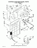 CONTROLS AND REAR PANEL PARTS Diagram and Parts List for 7MWTW9013YQ0  Whirlpool Washer