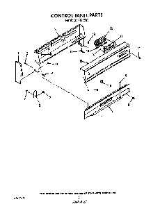 Control Panel Diagram and Parts List for F8858*0  Roper Range