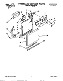 FRAME AND CONSOLE Diagram and Parts List for DU800DWGX0  Whirlpool Dishwasher