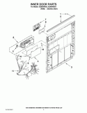 INNER DOOR PARTS Diagram and Parts List for IUD8000WS4  Whirlpool Dishwasher