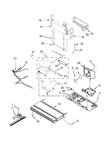 Unit Parts Diagram and Parts List for WRB119WFBB00  Whirlpool Refrigerator