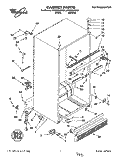CABINET Diagram and Parts List for ET25PKXBN01  Whirlpool Refrigerator