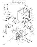 CABINET AND TUB Diagram and Parts List for KUDN230YWH0  KitchenAid Dishwasher