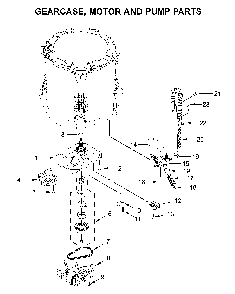 Gearcase, motor and pump parts Diagram and Parts List for WTW5105HW0  Whirlpool Washer