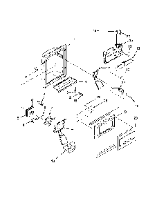 Dispenser front Diagram and Parts List for 10658982801  Kenmore Refrigerator