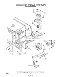 MAGNETRON AND AIR FLOW Diagram and Parts List for RM996PXVN3  Whirlpool Microwave Oven Combo