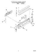 CONTROL PANEL Diagram and Parts List for KERC500EWH5  KitchenAid Range