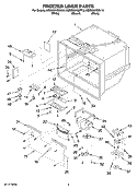 FREEZER LINER PARTS Diagram and Parts List for KBRS22KGWH13  KitchenAid Refrigerator