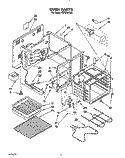 OVEN Diagram and Parts List for FEP330YW0  Roper Range
