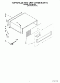 TOP GRILLE AND UNIT COVER PARTS Diagram and Parts List for KBLO36FTX03  KitchenAid Refrigerator