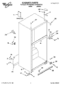 CABINET PARTS Diagram and Parts List for ET1RHMXKQ04  Whirlpool Refrigerator