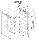DOOR PARTS, OPTIONAL PARTS (NOT INCLUDED) Diagram and Parts List for EV161NZRQ00  Whirlpool Freezer