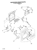 DISPENSER FRONT Diagram and Parts List for 6GD5SHQXKB00  Whirlpool Refrigerator