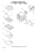 INTERNAL OVEN PARTS Diagram and Parts List for KEBS209BWH00  KitchenAid Wall Oven