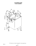 CABINET Diagram and Parts List for LA6680XPW1  Whirlpool Washer