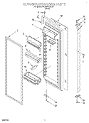 REFRIGERATOR DOOR Diagram and Parts List for KSUB27QDBL00  KitchenAid Refrigerator