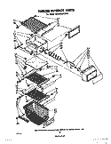 FREEZER INTERIOR Diagram and Parts List for ED25SMXLWR0  Whirlpool Refrigerator