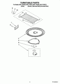 TURNTABLE PARTS Diagram and Parts List for MH1170XSQ3  Whirlpool Microwave