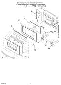 MICROWAVE DOOR, OPTIONAL Diagram and Parts List for KEMS308GSS3  KitchenAid Microwave Oven Combo
