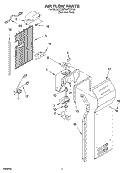 AIR FLOW Diagram and Parts List for KSBP25FJSS00  KitchenAid Refrigerator