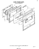 OVEN DOOR Diagram and Parts List for RM288PXP0  Whirlpool Microwave Oven Combo