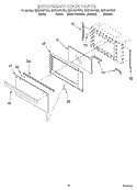 MICROWAVE DOOR Diagram and Parts List for GMC305PDQ3  Whirlpool Microwave Oven Combo