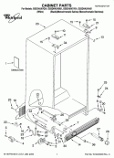 CABINET PARTS Diagram and Parts List for GS5DHAXVB01  Whirlpool Refrigerator