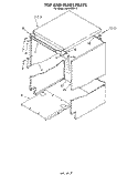 TOP AND PANEL Diagram and Parts List for 4KPDI620T2  KitchenAid Dishwasher