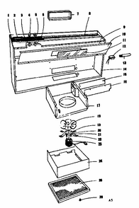 Range Hood Diagram and Parts List for 85052292  Kenmore Range Hood