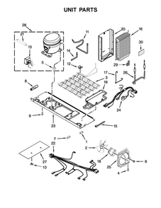 Unit Parts Diagram and Parts List for WRS586FIEM03  Whirlpool Refrigerator