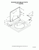 WASHER TOP AND LID PARTS Diagram and Parts List for YLTE5243DQ9  Whirlpool Washer Dryer Combo