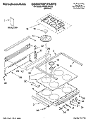 COOKTOP PARTS Diagram and Parts List for YKGRC608LS0  KitchenAid Range