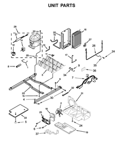 Unit Parts Diagram and Parts List for 10641172711  Kenmore Refrigerator