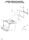 CABINET AND INSTALLATION PARTS Diagram and Parts List for GH7208XRQ1  Whirlpool Microwave
