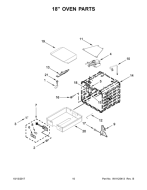 06 - 18" OVEN PARTS Diagram and Parts List for JGRP548WP02  Whirlpool Range